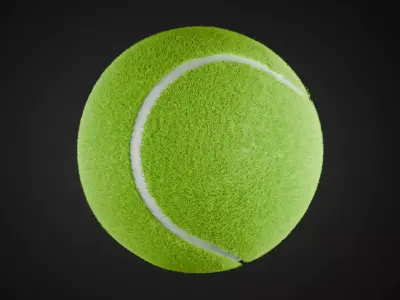 Tennis ball Low-poly 3D model
