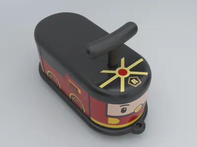 Fire Truck Toy Push Car 3D model