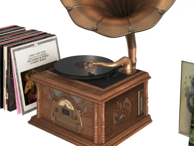 Classic Gramophone 3D model
