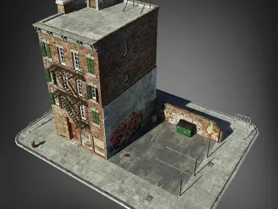 New York Building Low-poly 3D model