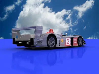 Audi R8 LeMans Racing Car 3D model