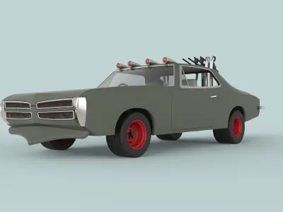 Dart car from Mad Max II 3D model