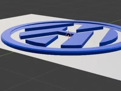 Volkswagen Logo 3D model 3