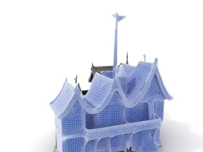Gothic Mansion model pack Low-poly 3D model