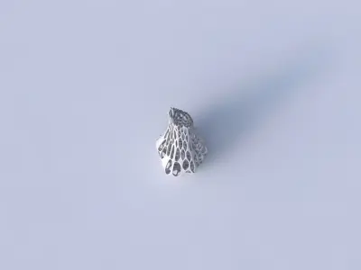 Vase top bent hexagon 2 with cracked organic lattice  3D print model