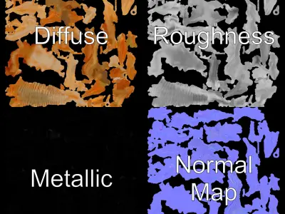 Alien Tentacled Creature Model Pack Low-poly 3D model