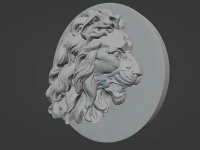 Lion pendant 3D print model 3D print model