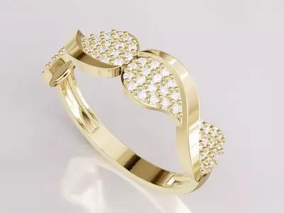 Jewelry Diamond Ring Model RG45 Free 3D print model