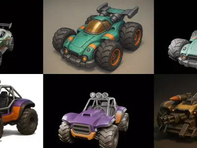 Gt one Car bundle 12 pack 100 glb 3D model