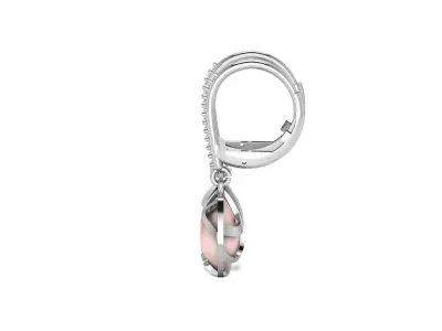 Women Opal Stone Earrings 3D print model