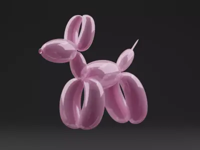 Dog Balloon  Low-poly 3D model