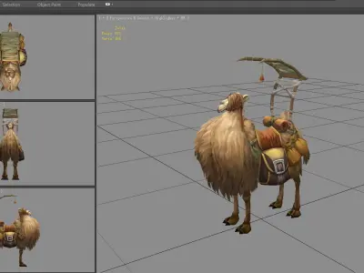 Camel mount Low-poly 3D model