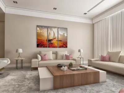 Living Room 3D model 35