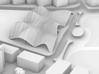 Organic Shell Roof Modeling  Low-poly 3D model