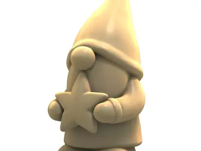 Star Gnome Holiday Ornament 3D print model