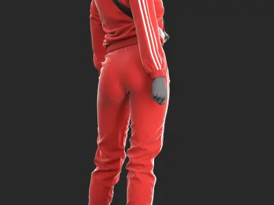 Womens Sportswear - Marvelous Designer with Video Process 3D model