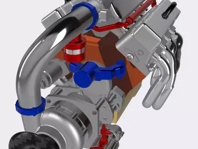 Procharged BBC Motor Supercharged 3D print model