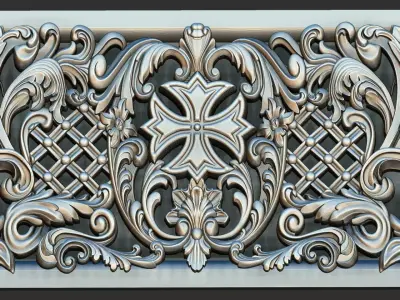 CROSS CHURCH PANEL 3D model