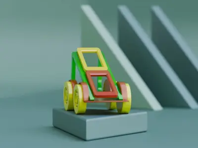 Car Toy Low-Poly Low-poly 3D model