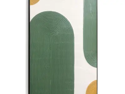 Plaster Two Photo Frame 471 Low-poly 3D model