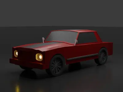 Low Poly Car Model Low-poly 3D model