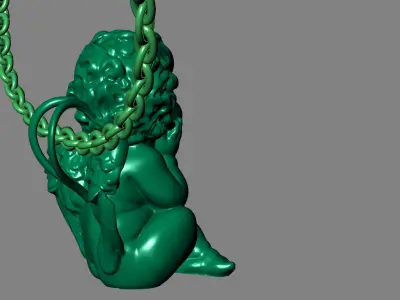Baby Angel necklace 3D print model purchase