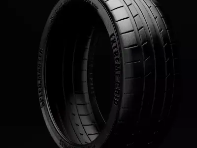 Sport Car Tyre 3d Model 3D model