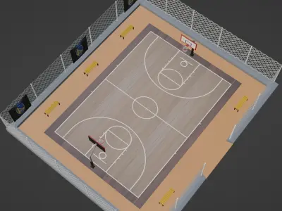 Basketball Stadium - Golden State Warriors Low-poly 3D model
