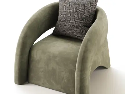 Crisscross Accent Chair 3D model