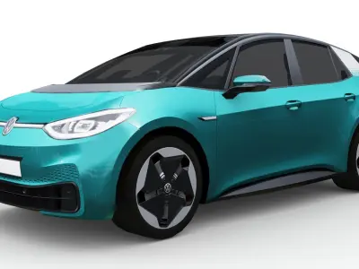 Volkswagen ID3 2020 Low-poly 3D model