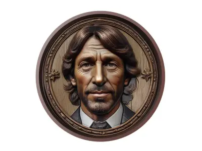 Andrea Pirlo Footballer Medallion 3D print model