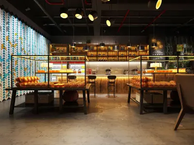 Cafe Bar Shop 3D model
