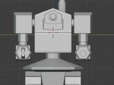  low poly Robot tank Free low-poly 3D model