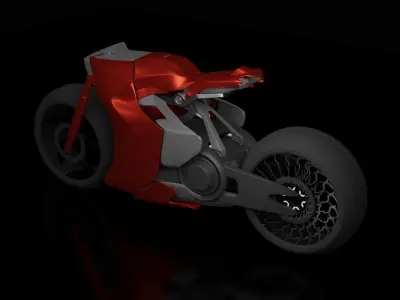 Futuristic Sci Fi Bike Concept 3D model