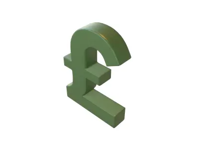 Pound Symbol v2 003 Low-poly 3D model