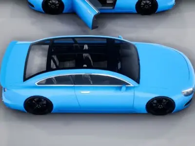 Generic Mid Size 2 Door Coupe Low-poly 3D model