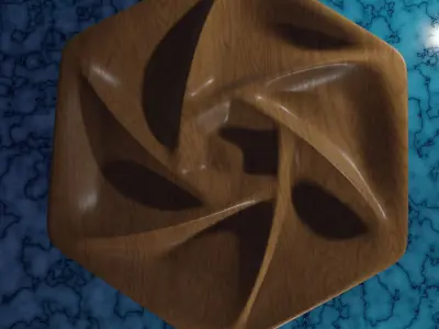 3D MODELS STL FILE SERVING PLATE4 FOR CNC ROUTER ENGRAVER Free 3D print model