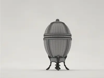 Objet Decoratif Oeuf Rosebud Faberge Free 3D model