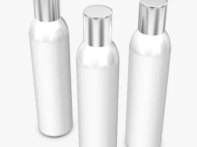 Plastic Shampoo Bottle 3D model