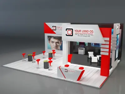Booth Exhibition Stand a173  3D model