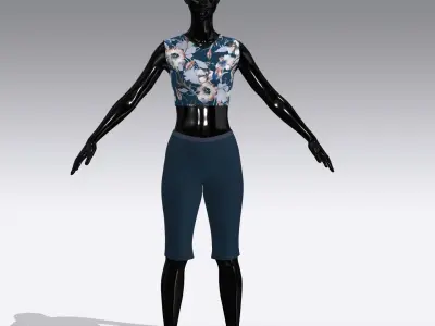 Woman Cloth Dress Low-poly 3D model