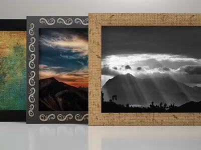 A collection of Frames - Set III Low-poly 3D model