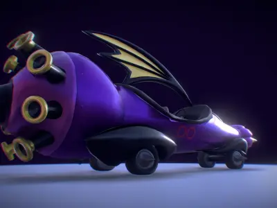 Wacky Races - The Mean Machine Low-poly 3D model
