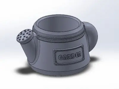 watering can pattern vase 3D print model