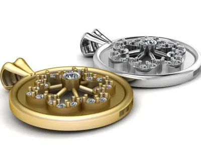 Women Fashion Diamond Pendant 3d Printable Model 3D print model