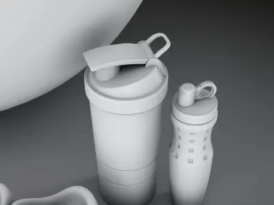 Fitness set dynapro gym ball 3D model