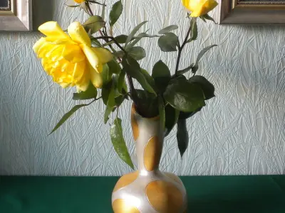 Vase 7 gold and silver 3D print model