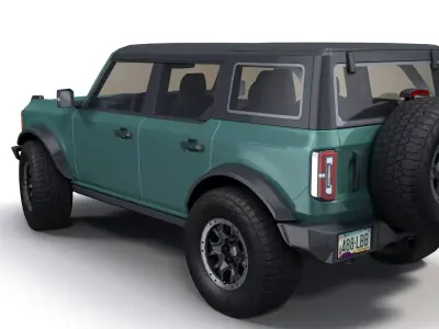 Bronco offroad vehicle Low-poly 3D model