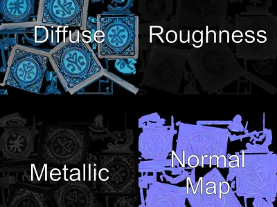 Mystical Artifact Cube Model Pack Low-poly 3D model