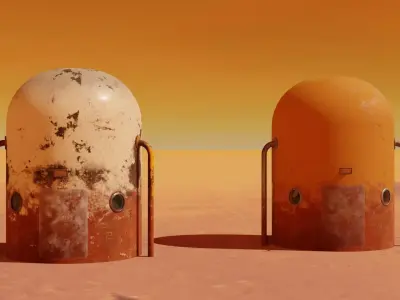 Mars module 3D models Low-poly 3D model